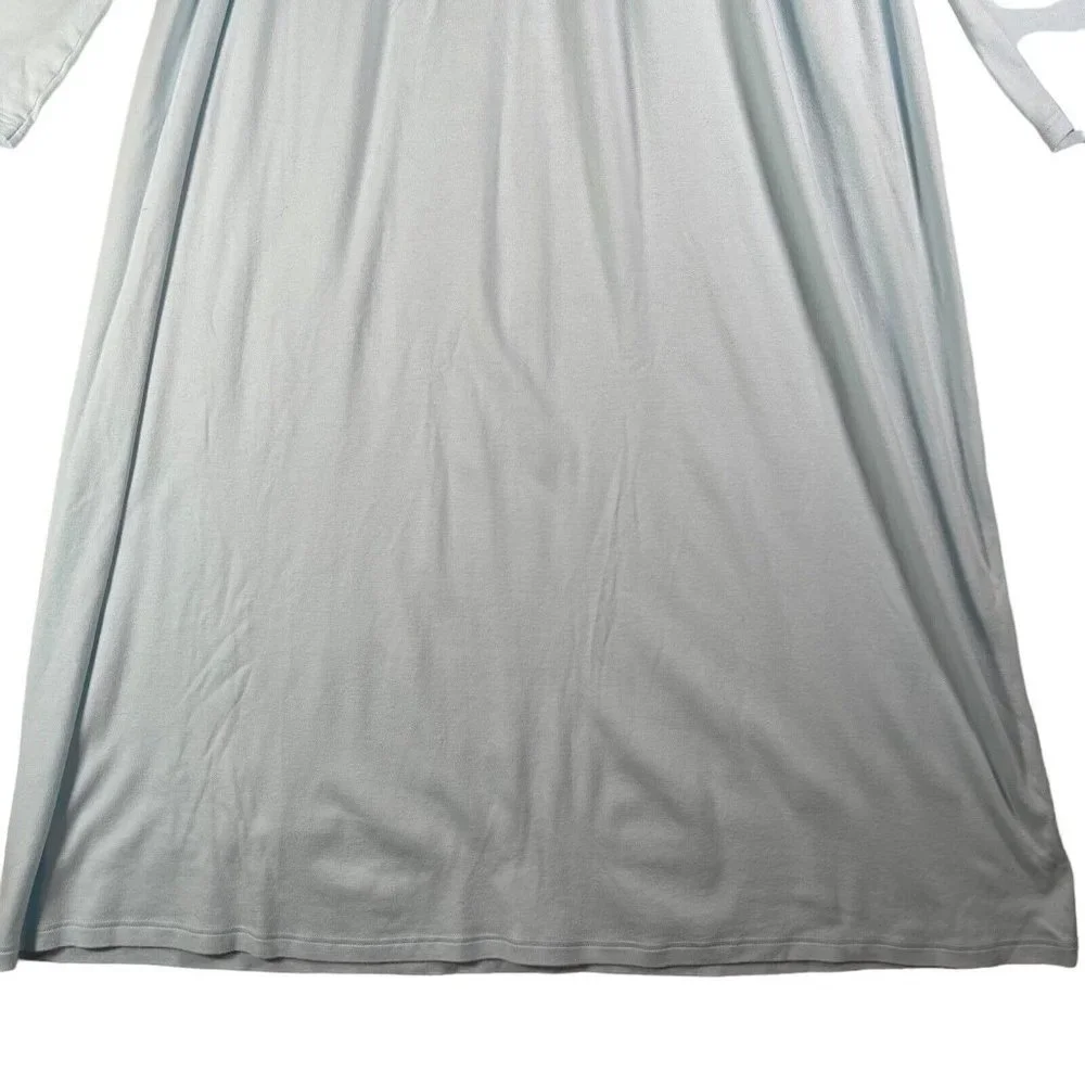 Calida Switzerland Womens Nightgown Size M Blue Long Sleeve Cotton 33346 - Picture 3 of 12